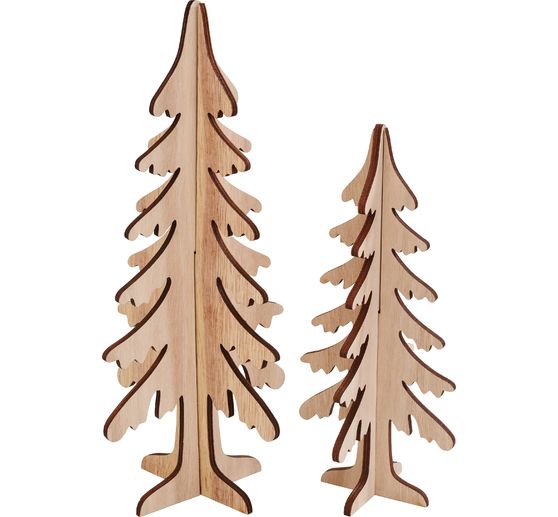 VBS Holz-Steckmotiv "Tannenbäume", 2er-Set