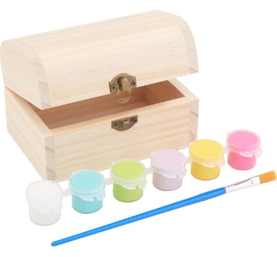 VBS Holztruhe, inkl. Farben und Pinsel