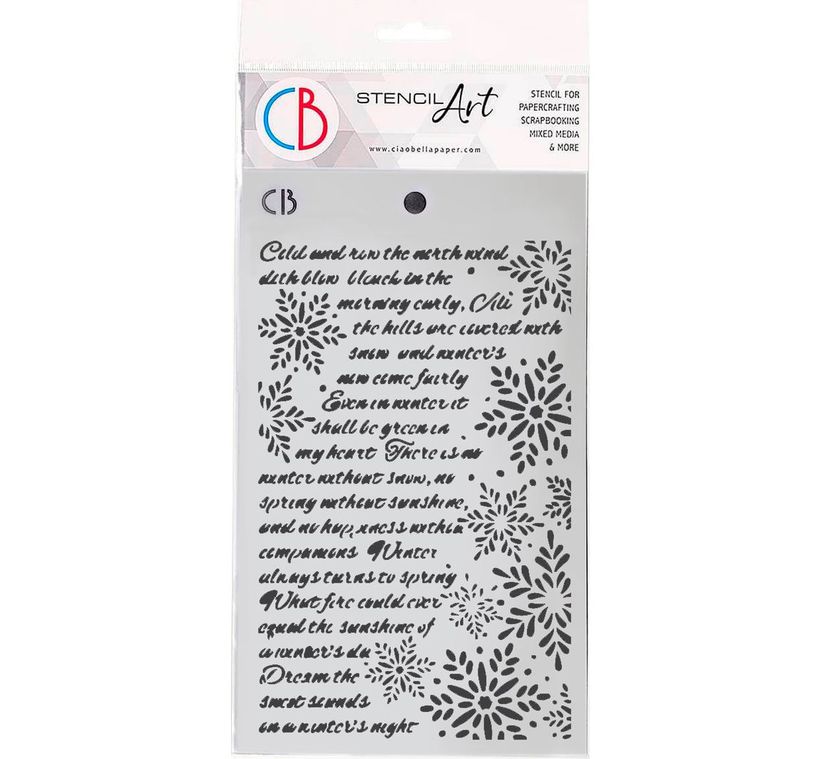 Schablone "Elegance of Blue - Winter Poem"