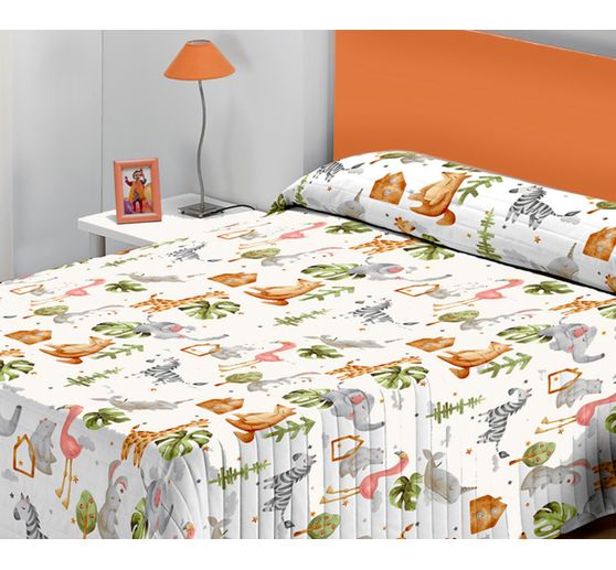 Motiv-Stoff Leinenoptik "Junior"