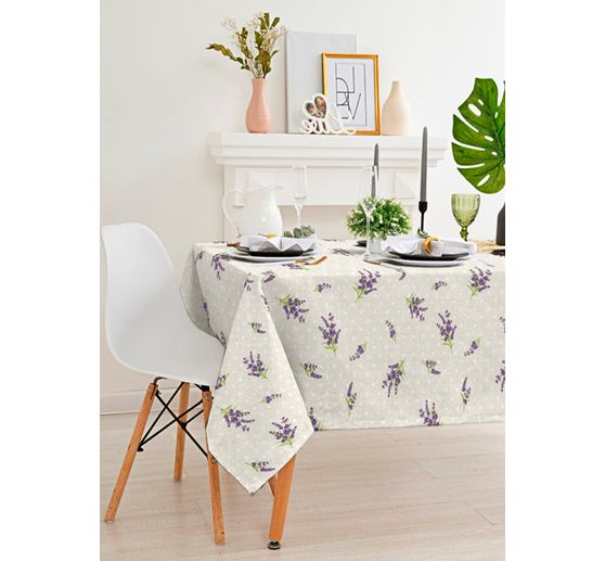 Motiv-Stoff Leinenoptik "Provence"