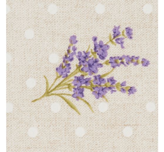 Motiv-Stoff Leinenoptik "Provence"