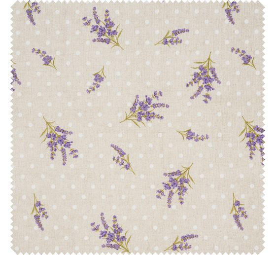 Motiv-Stoff Leinenoptik "Provence"