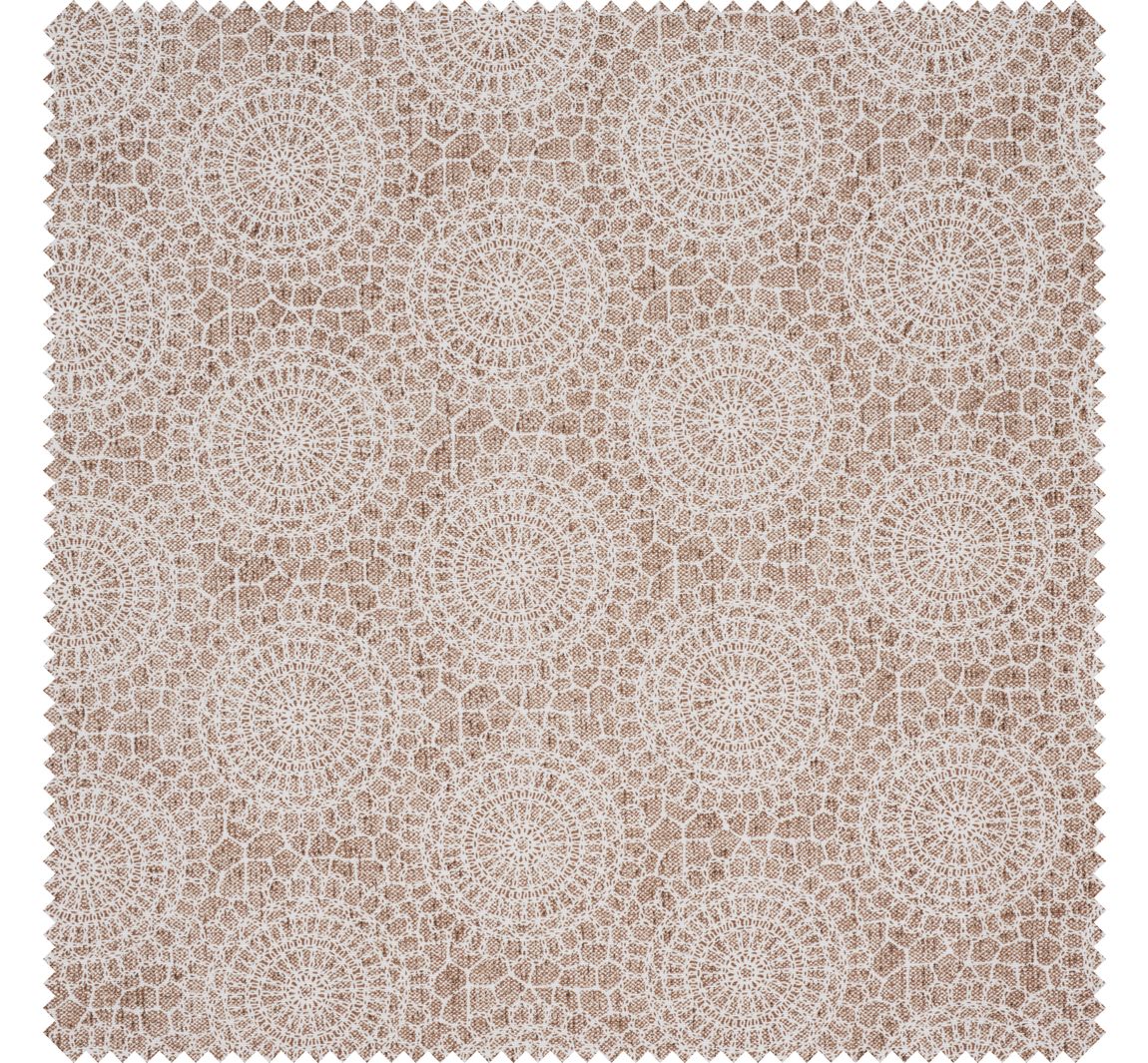 Motiv-Stoff Leinenoptik "Mandala Kreise Spitze"