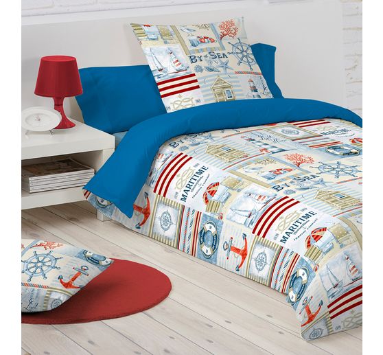 Motiv-Stoff Leinenoptik "By the Sea"