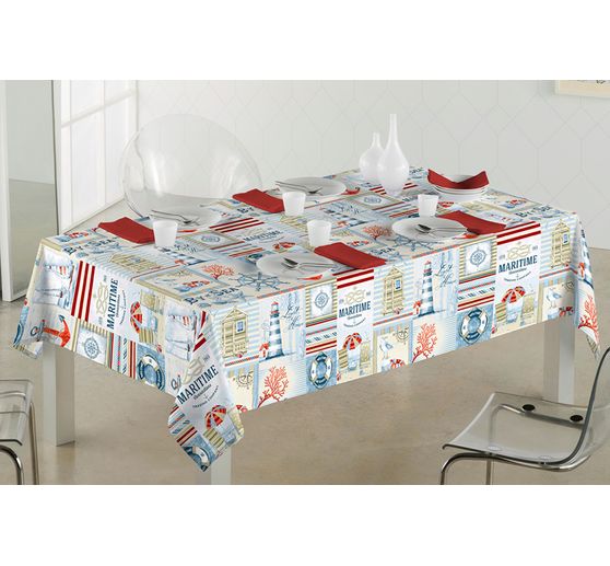 Motiv-Stoff Leinenoptik "By the Sea"