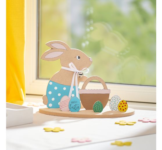 Holz-Steckmotiv "Hase im Osternest"