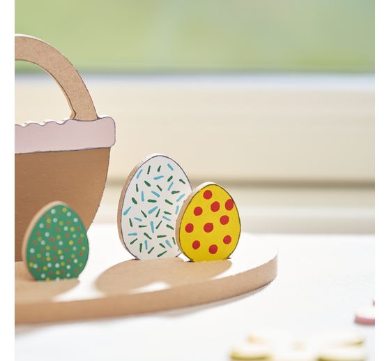 Holz-Steckmotiv "Hase im Osternest"