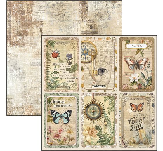 Scrapbook paper "Cabinet of Curiosities"