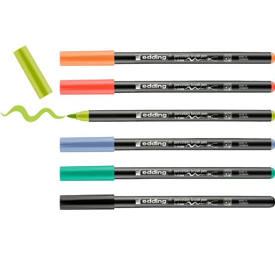 edding 4200 Porcelain brushpen "Vivid", 6er-Set