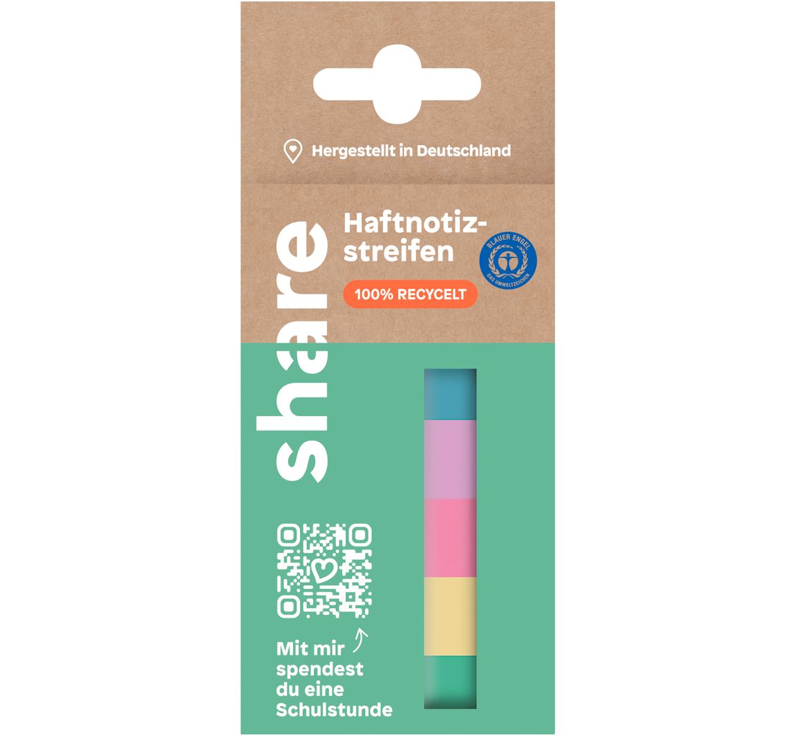 share Haftnotizstreifen, 5x40 Blatt