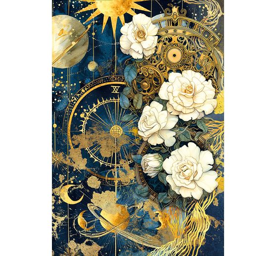 Motiv-Strohseiden-Sortiment "Celestial", 4er-Set
