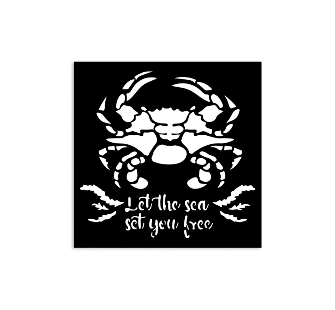 Schablone "Silent Sea - Crab", 12x12cm