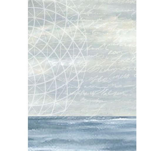 Motiv-Strohseide Backgrounds "Silent Sea", DIN A6, 8er Set