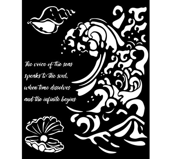 Schablone "Silent Sea - Wave and Shell"