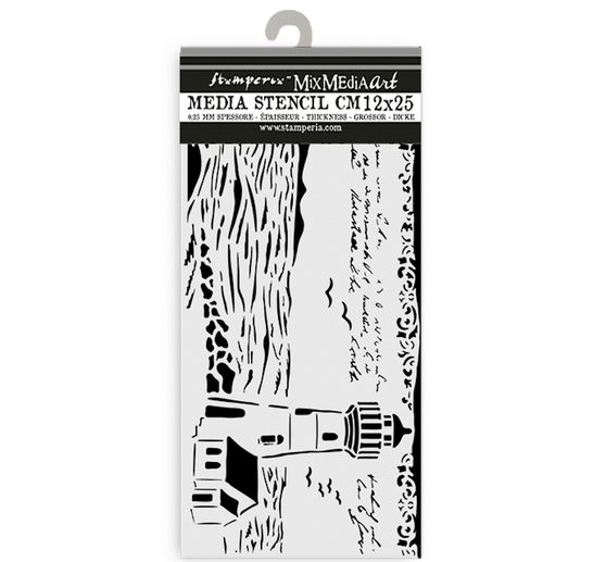 Stencil "Silent Sea - Lighthouse", 12x25cm