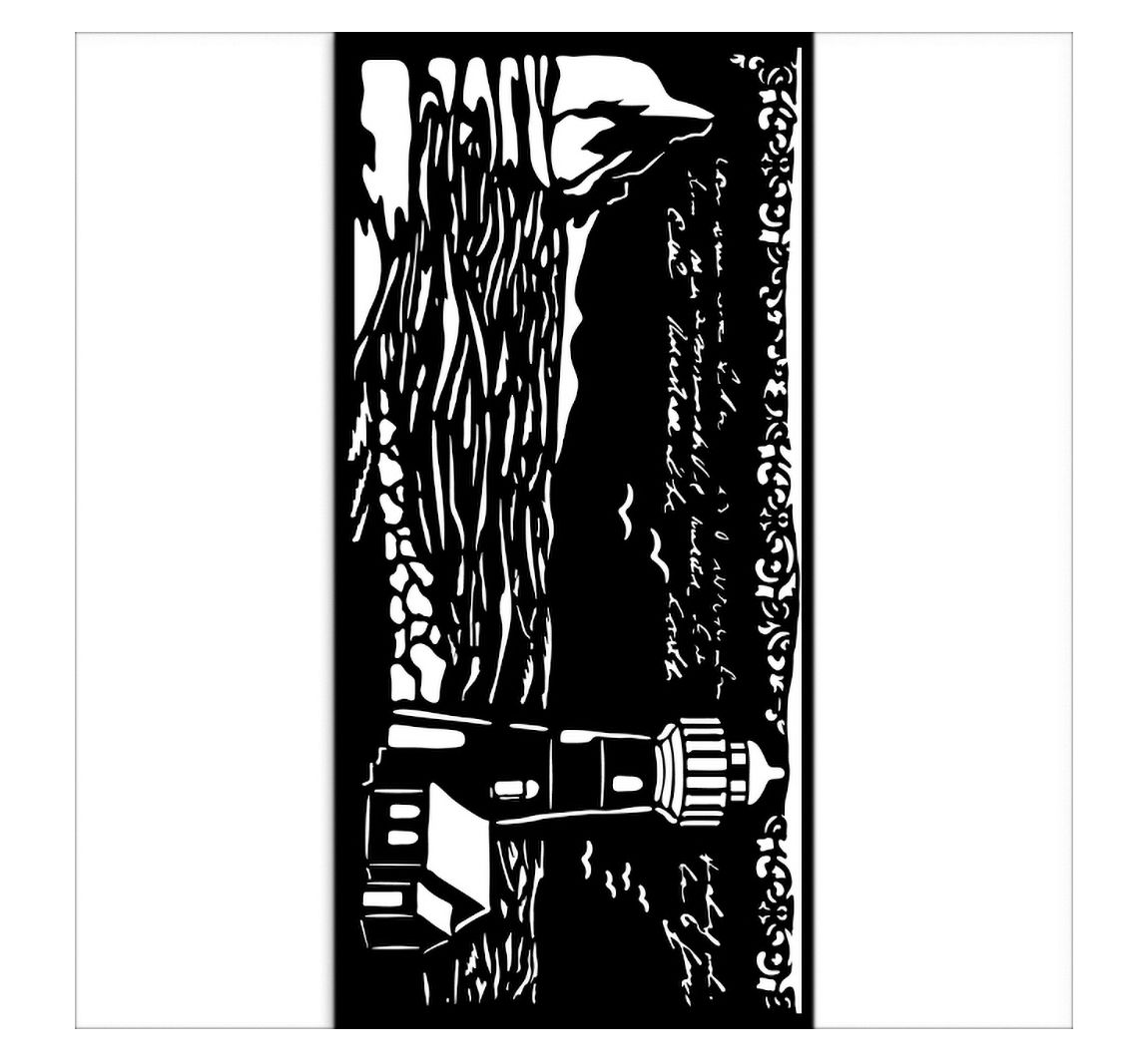 Schablone "Silent Sea - Lighthouse", 12x25cm
