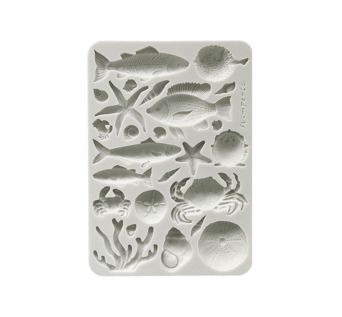 Stamperia Silikonform A5 "Silent Sea - Shells & Fish"