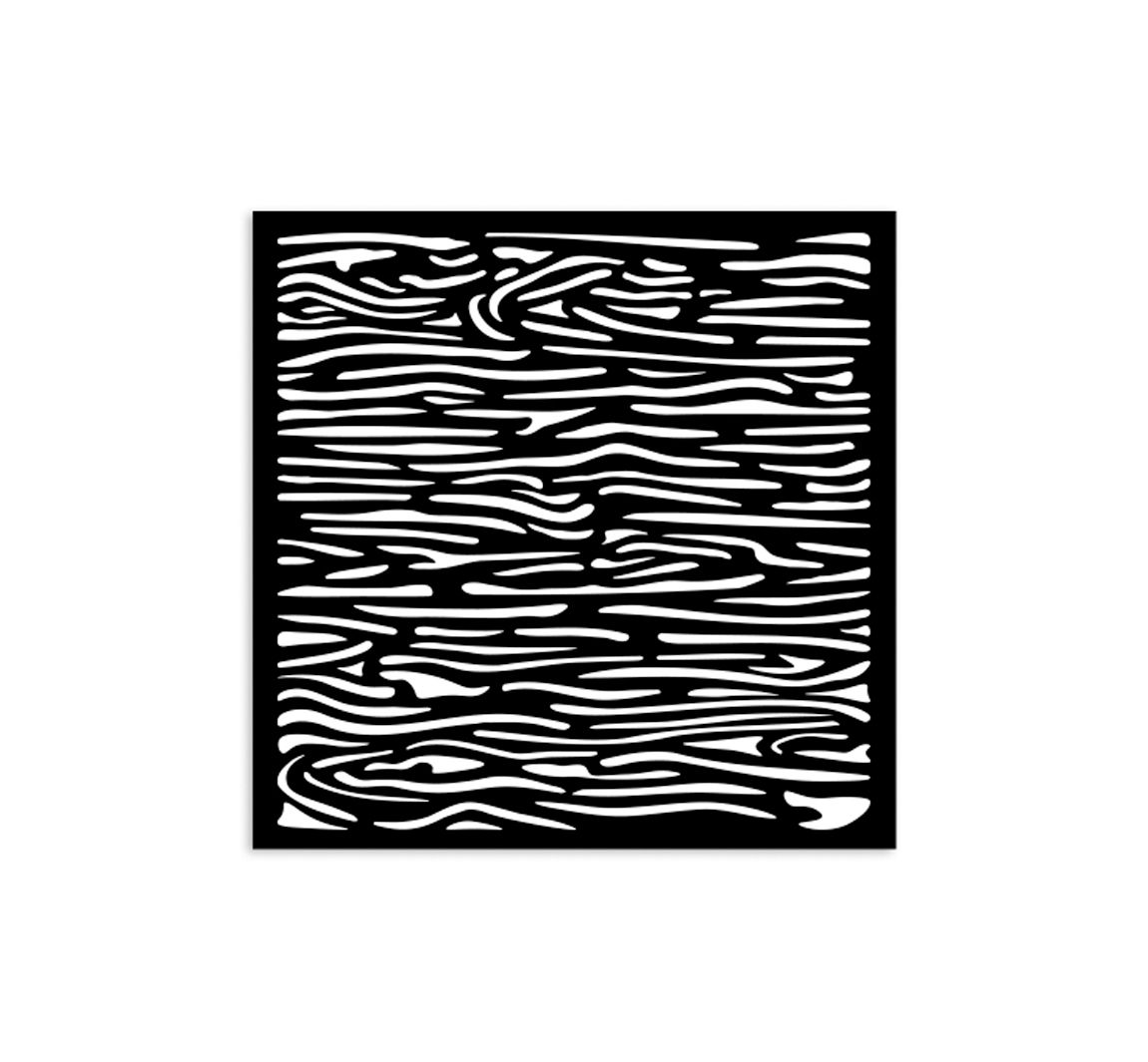 Schablone "Silent Sea - Wood Pattern", 12x12cm