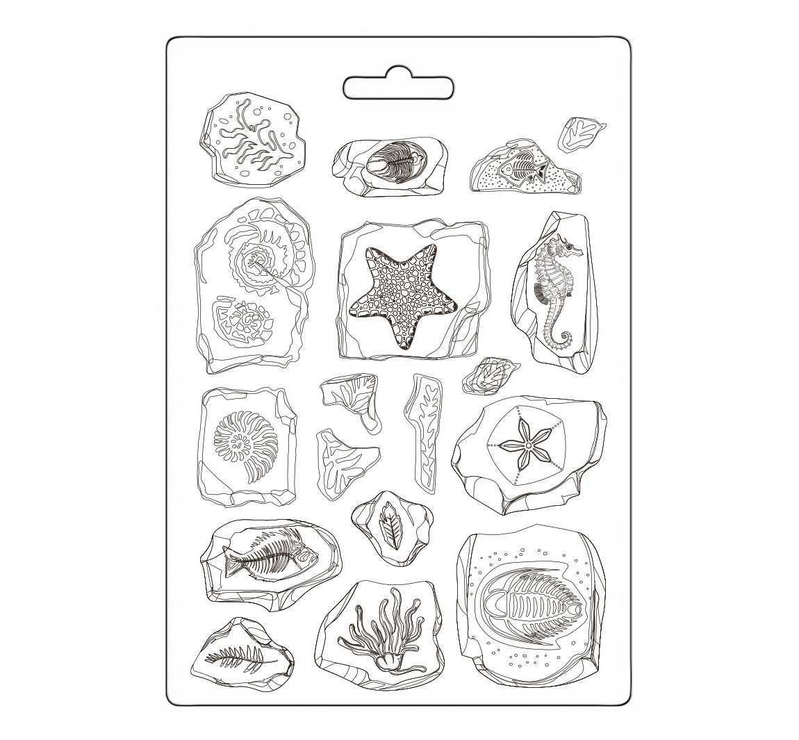 Soft Modellierform A5 "Silent Sea - Fossils"