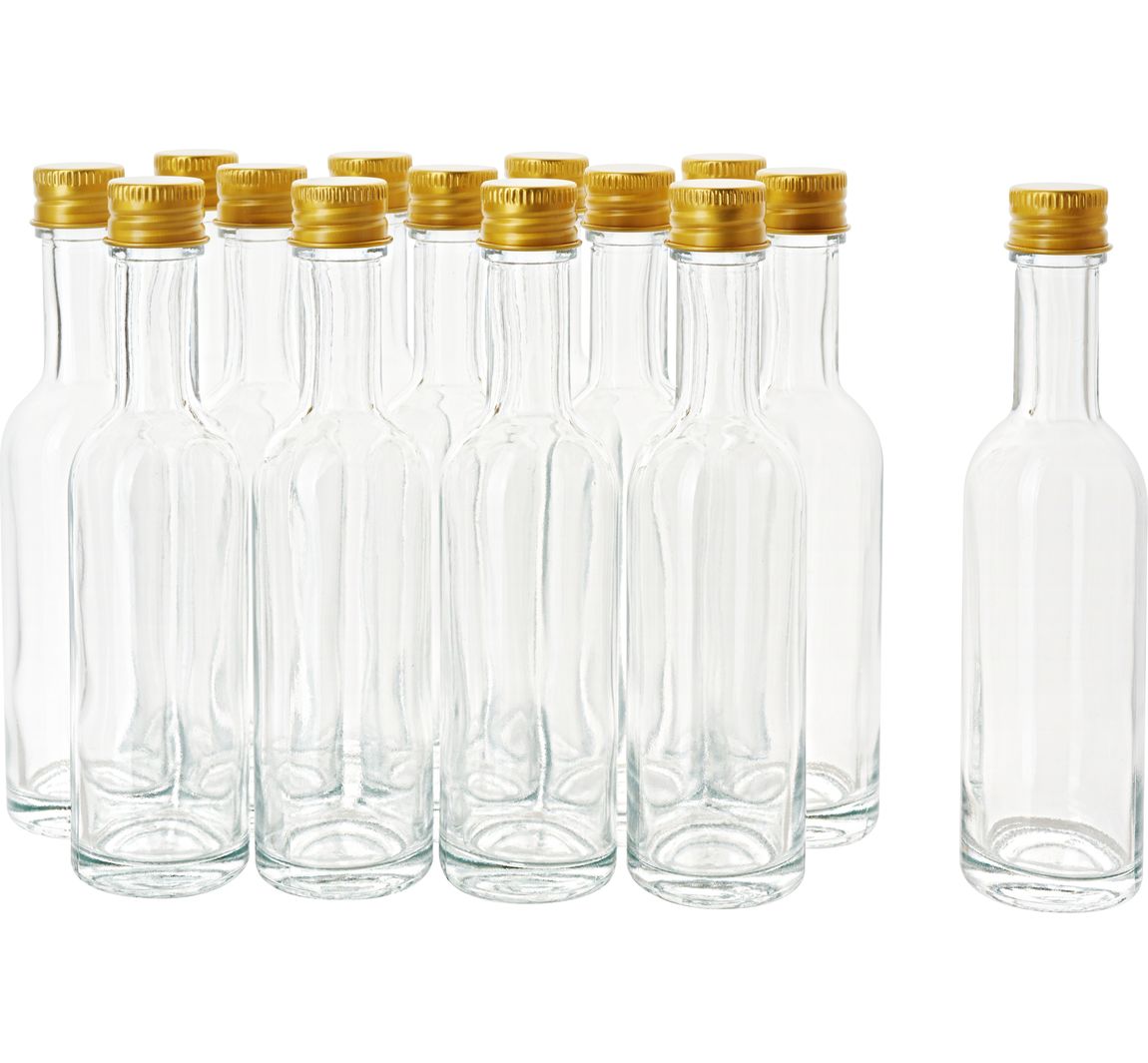 VBS Glasflaschen mit Schraubverschluss, ca. 60 ml, 14 Stück