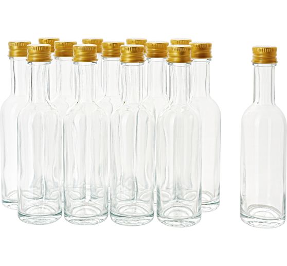 VBS Glasflaschen mit Schraubverschluss, ca. 60 ml, 14 Stück