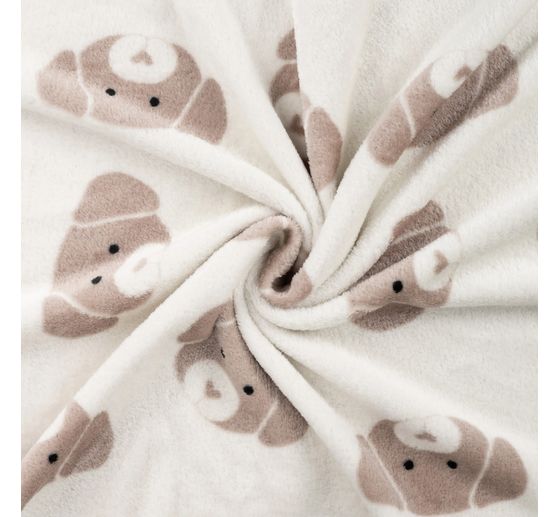 Double fleece fabric "Cute Dog"
