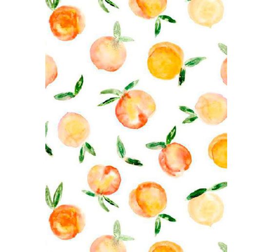 Baumwoll-Stoff "Orangen", Acryl beschichtet