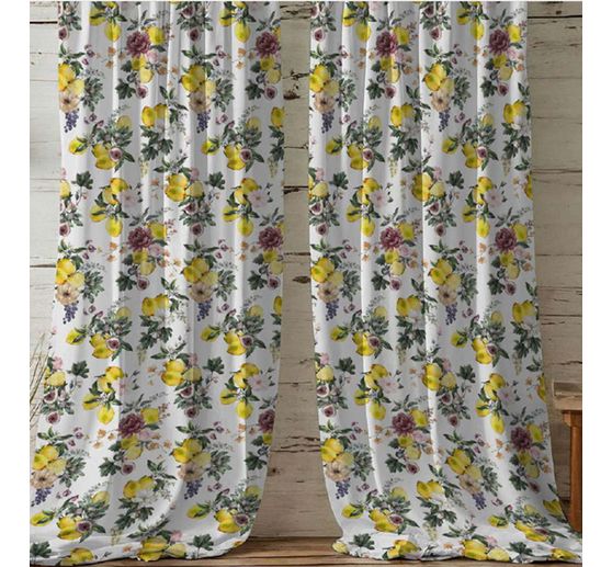 Baumwoll-Stoff "Lemon and Roses"