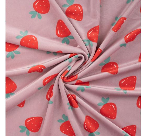 Polyester-Jersey Chilly Print "Erdbeeren"