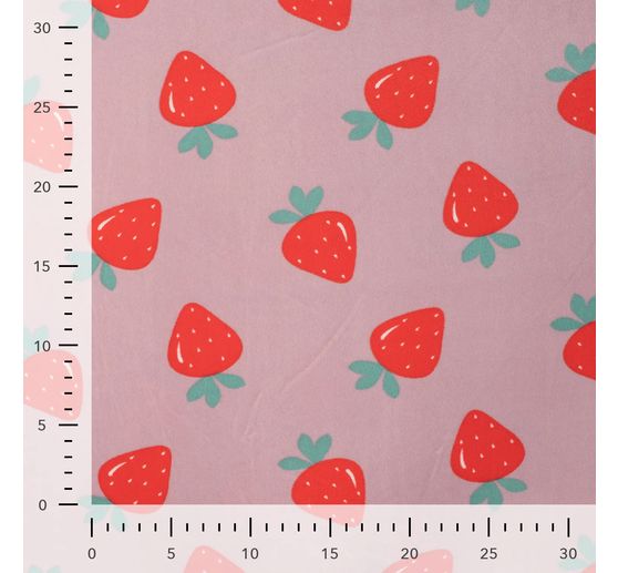 Polyester-Jersey Chilly Print "Erdbeeren"