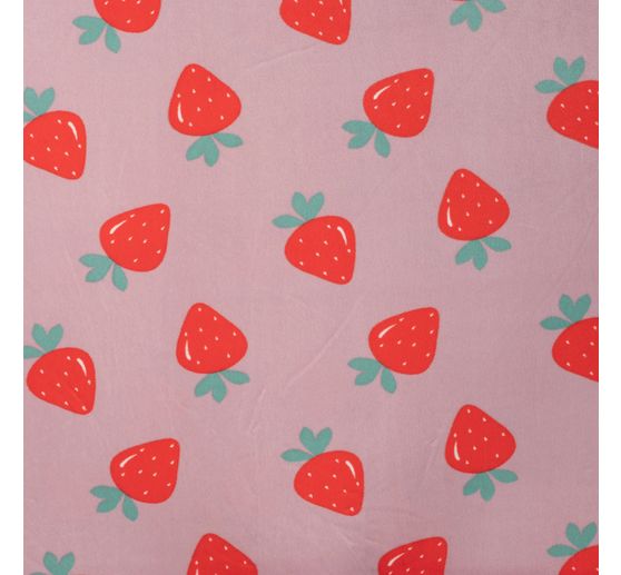 Polyester-Jersey Chilly Print "Erdbeeren"