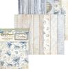 Motif straw silk backgrounds "Timeless", DIN A6, set of 8