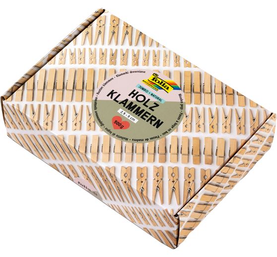 Holzklammern Jumbo Pack "Naturel"
