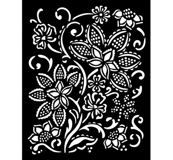 Schablone "Timeless - Batik Flowers"