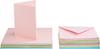 VBS Double cards with envelopes "Pastel colours", 50 pieces