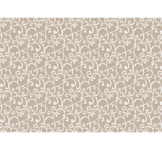 Dekostoff Leinenoptik "Diamond- Beige"