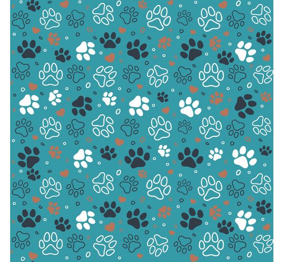 Decoration fabric linen optics "Paws"