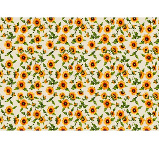 Decoration fabric linen optics "Sunflower"