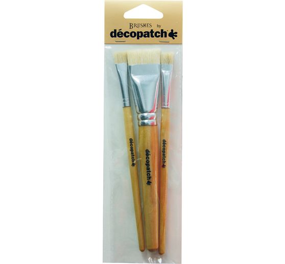 Décopatch Seiden-Borstenpinsel, 3-er Set