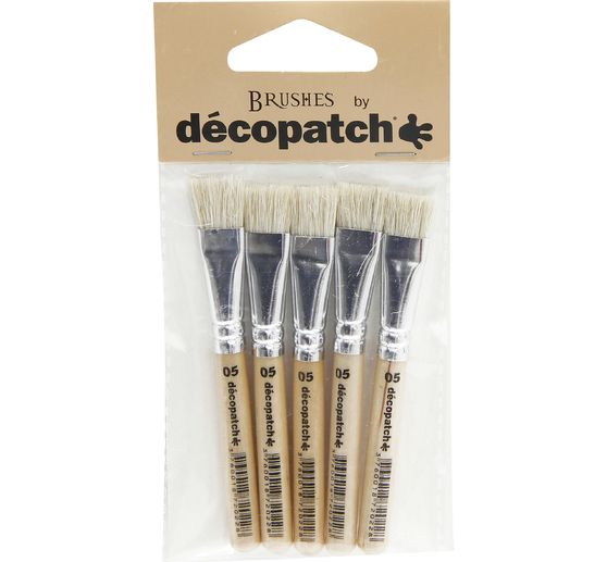 Décopatch Seiden-Borstenpinsel Nr. 5, 5 Stück