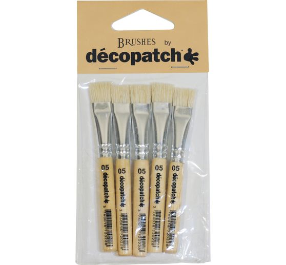Décopatch Seiden-Borstenpinsel Nr. 5, 5 Stück