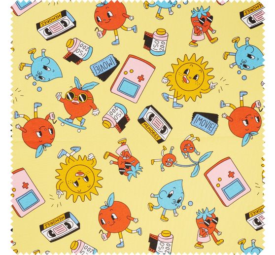 Baumwoll-Stoff "Retro Friends"