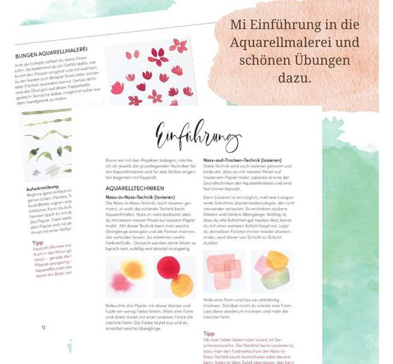 Buch "Wundervolle Watercolor Stickerei"