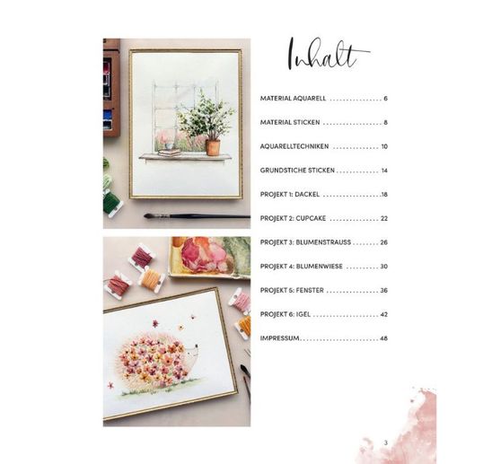 Buch "Wundervolle Watercolor Stickerei"