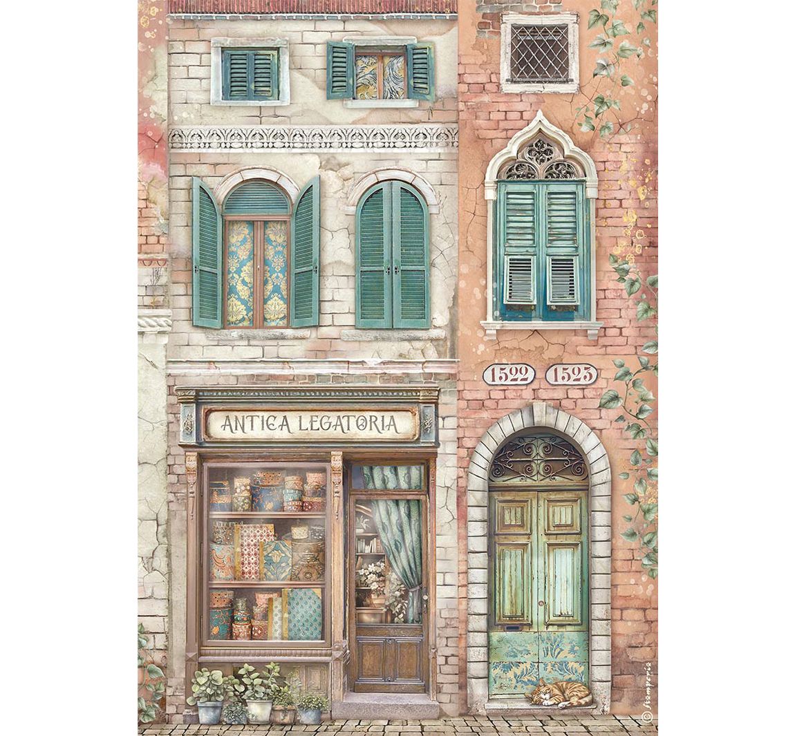 Stamperia Motiv-Strohseide "Venice City of Art - Legatoria"