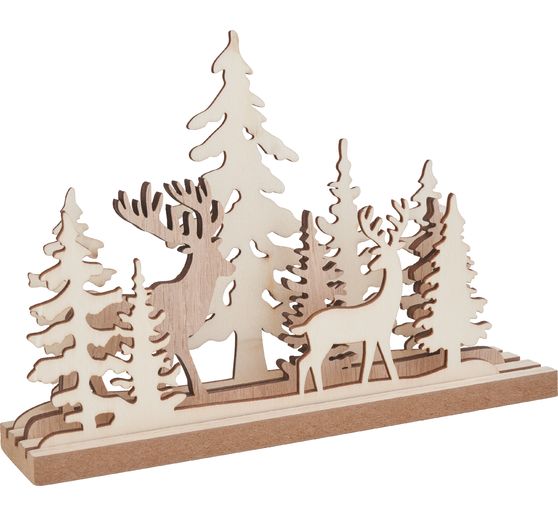 VBS Holz-Steckmotiv "Rentiere im Wald"