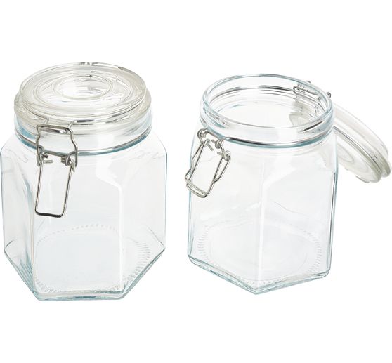 VBS Einmachglas mit Bügelverschluß, 800 ml, 2 Stück