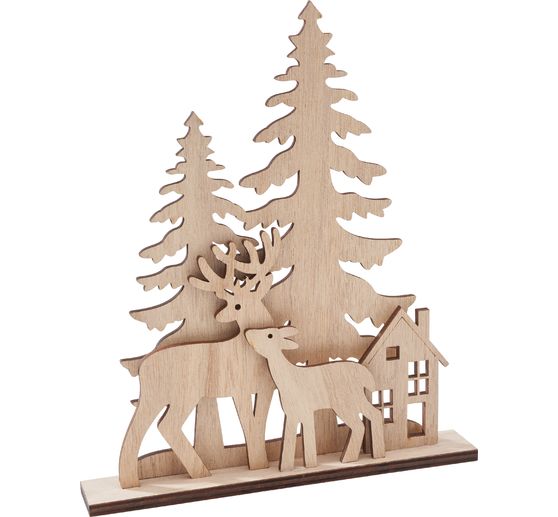 VBS Holz-Steckmotiv "Rehe am Waldesrand", 5-tlg.