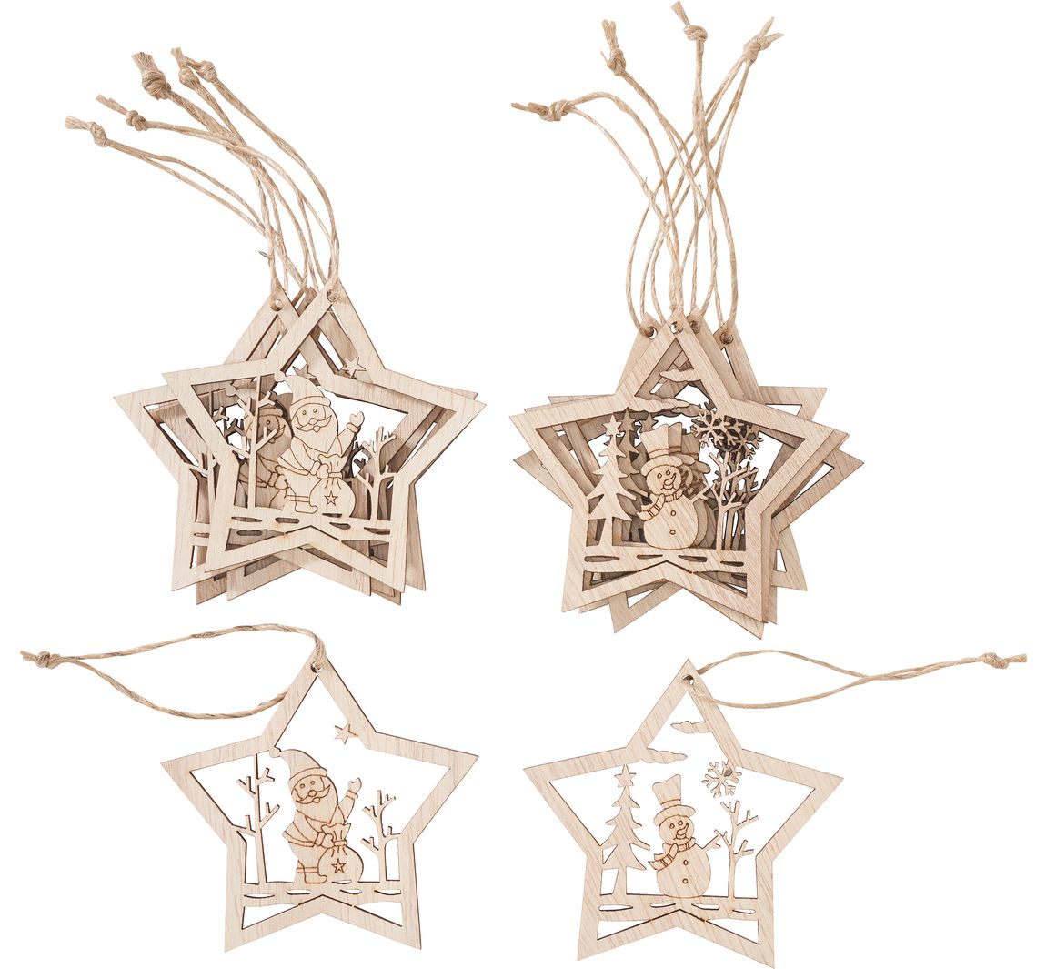 VBS Anhänger Baumschmuck "Santa und Schneemann"